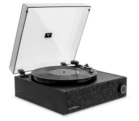Victrola VTA-78-BLK-INT Eastwood čierna / Gramofón remienkový / 3 rýchlostný / BT / RCA / slúchadlový výstup