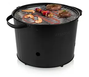 Princess 112240 Hybrid / Prenosný gril / Grilovanie na uhlie aj elektrinu / O 32 cm
