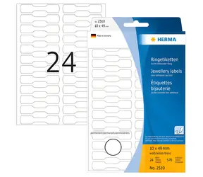 Herma Krúžkové etikety biele 10x49 mm / Etikety / polkartón matný / 600 ks