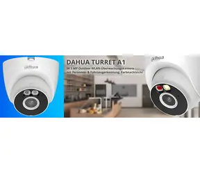 Dahua Turret A1 biela / Vonkajšia IP kamera / 5 Mpx / Wi-Fi 6 / farebné nočné videnie / IP67