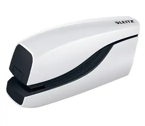 Leitz NeXXt Wow 5566 biela / Elektrická zošívačka / až 10 listov / napájanie 4X AAA