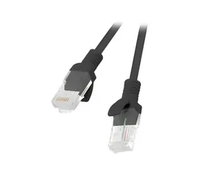 Lanberg CAT6 UTP čierna / Patch kábel / RJ45-RJ45 / 20 m / Fluke Passed