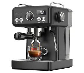 HiBREW H10A čierna / Pákový kávovar / regulácia teploty / 19 bar / 58 mm portafilter / 1,8 l