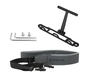 SUNNYLIFE Držiak s popruhom pre ovládače DJI RC a RC 2 (ZJ764-D) / čierna / nastaviteľný popruh 62,5-80 cm