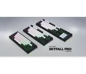 Hator Skyfall 65 PRO šedo-čierna / Herná klávesnica / mechanická / bezdrôtová / Bluetooth 5.3 / US layout