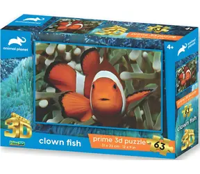 Prime 3D Puzzle Animal Planet: Klaun očkatý / 3D efekt / 63 dielikov / 31x23 cm