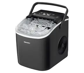 Euhomy IM016 čierna / Výrobník kociek ľadu / 12 kg/24h / samočistenie / dotykové ovládanie
