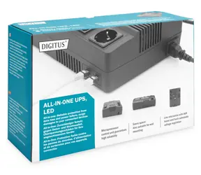 Digitus All-in-One UPS / 600VA/360W / 12V/7Ah / 4X CEE 7/7 / 3x IEC C13 / USB/RJ45