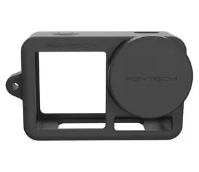 Pgytech Silikónové puzdro OSMO Action 3 čierne / Puzdro / Silikón / So šnúrkou na krk