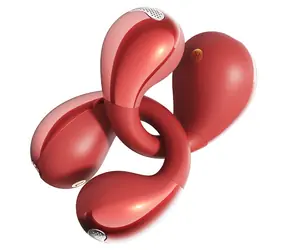 QCY Crossky Clip C30S červená / Bezdrôtové slúchadlá / Bluetooth 6.0 / dobíjací box