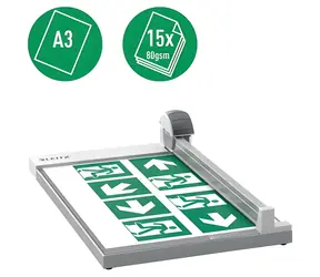 Leitz Office A3 čierna / Rotačná rezačka papiera / 15 listov / 80 g/m2