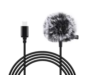 Puluz PU425 / Klopový mikrofón / Všesmerový / USB-C / Kábel 1,5 m