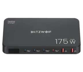 Blitzwolf BW-S30 / Nabíjacia stanica / 175W / 4X USB-C + 2x USB-A / PD3.0 / QC4+