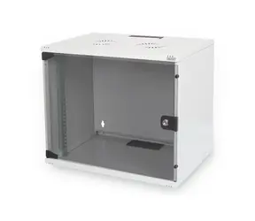 Digitus DN-19 07-US-1 šedá / Nástenná skriňa / 19" / 7U / 370x540x400 mm / sklenené dvere