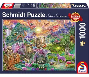 Schmidt Puzzle Začarované dračie kráľovstvo / 1000 dielikov / od 12 rokov
