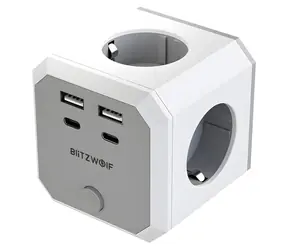 BlitzWolf BW-EC2 / Napájacia kocka / 4X AC / 2x USB-A / 2x USB-C / 4000W