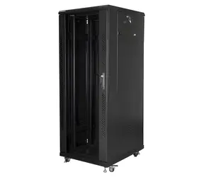 Lanberg FF01-6832-12B čierna / Stojanový rozvádzač / 19" / 32U / 600x800 mm / Sklenené dvere / Nosnosť 800 kg