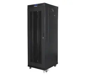 Lanberg FF01-6837-23BL čierna / Stojanový rozvádzač / 19" / 37U / 600 x 800 mm / perforované dvere / LCD displej