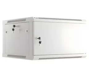 Lanberg WF01-6606-00S sivá / Nástenný rozvádzač / 19" / 6U / 600×600 mm / kovové dvere / flat pack