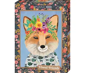 HEYE Puzzle Floral Friends: Priateľská líška / 1000 dielikov