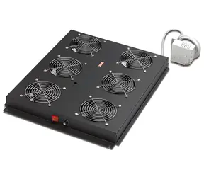 Digitus DN-19 FAN-6-SRV-B / Stropná ventilátorová jednotka / 6 ventilátorov / termostat / čierna