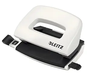 Leitz NeXXt 5060 perleťová biela / Mini dierovač / 10 listov / A5