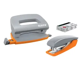 Leitz UrbanChic Set mini zošívačky a dierovačky tmavo šedá / Set mini zošívačky a dierovačky