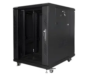Lanberg 15U 19" čierna / Stojanový rozvádzač / 600×800 mm / Flat pack / Voľne stojaci