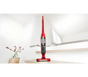 BOSCH BBH3ZOO28 Flexxo Gen2 ProAnimal červená / Aku tyčový vysávač / 25,2 V / 0,4 l / 55 min prevádzky