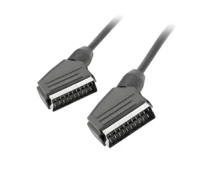 Lanberg SCART (M) - SCART (M) 1,8 m / Kábel SCART / Prepojovací