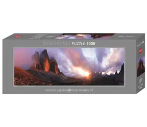 HEYE Panoramatické puzzle Tre Cime, Dolomity, Taliansko / 1000 dielikov / 95 x 33 cm