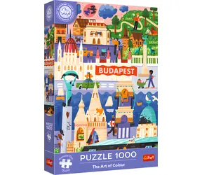 Trefl Puzzle Premium PLUS Art of Colour: Budapešť, Maďarsko / 1000 dielikov / 48 x 68,3 cm / vek 12+