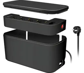 LogiLink LPS282U čierna / Zásuvkový blok / 5x zásuvka / 1,5 m