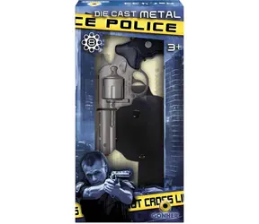 GONHER Kovový policajný revolver s puzdrom / 239880