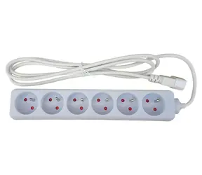 Xtendlan predlžovací prívod C14 do UPS / Predlžovací prívod / 6 zásuviek / 2 m / 230V / 10A