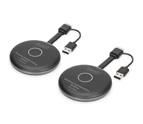Digitus DS-55317 sivá/čierna / Bezdrôtový prezentačný systém / Click & Present Pro / HDMI / 4K/60Hz / Wi-Fi