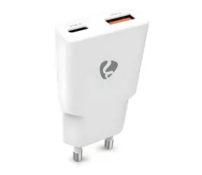 Nedis biela / Sieťová nabíjačka / 30 W / PD3.0 / USB-A + USB-C
