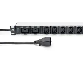 Digitus DN-95427 / Napájacia lišta / 19” 1U / 10x C13/C19 / 3600W / kábel 2m IEC C20