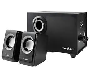 Nedis PC reproduktory čierne / Reproduktory / 2.1 / 33 W / USB napájanie / 3,5 mm jack
