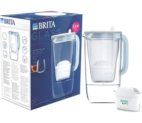 Brita Glass modrá / Filtračná kanvica na vodu / 2,5 l / 2× filter Maxtra PRO