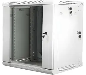 Lanberg WF02-6612-10S sivá / Nástenný rozvádzač / 19" / 12U / 600×600 mm / dvojdielny / 60 kg