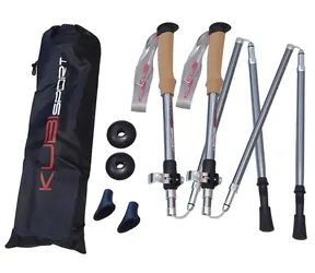 KUBIsport Trekingové palice skladacie 5-dielne / Trekingové palice / 5 dielov / 1 pár