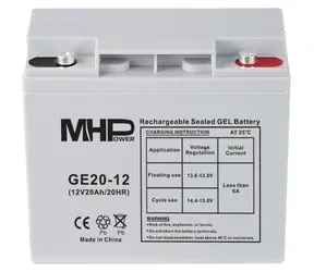 Carspa MHPower GE20-12 / Gélový akumulátor / VRLA GÉL / 12V / 20Ah / Deep Cycle / T1-M5