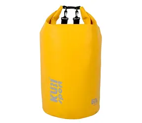 KUBIsport Lodný vak 60 l žltý / Nepremokavý vak / Objem 60 l