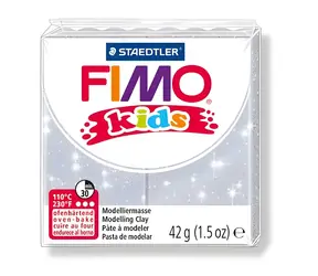FIMO Modelovacia hmota kids strieborná s trblietkami / 42 g / pečenie v rúre 110 ° C / od 8 rokov