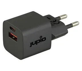 JUPIO Dual USB GaN Charger / Nabíjací adaptér / USB-C + USB-A / 30W