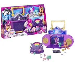 Hasbro Hudobná hračka My Little Pony Magic Melody Radio / Salón a karaoke pódium 2v1 / 3 figúrky / od 5 rokov