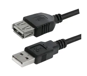 Logo / Predlžovací kábel USB-A / USB 2.0 / 3 m / čierna