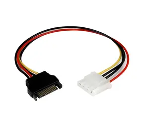 StarTech napájací kábel SATA - Molex (LP4) čierna / Napájací kábel / SATA 15-pin (M) - Molex 4-pin (M) / 30 cm