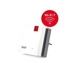 AVM FRITZ! Repeater 1700 biela / Repeater / Wi-Fi 7 / 3568 Mbit/s / 2.4 GHz + 5 GHz / 1x Gigabit LAN
